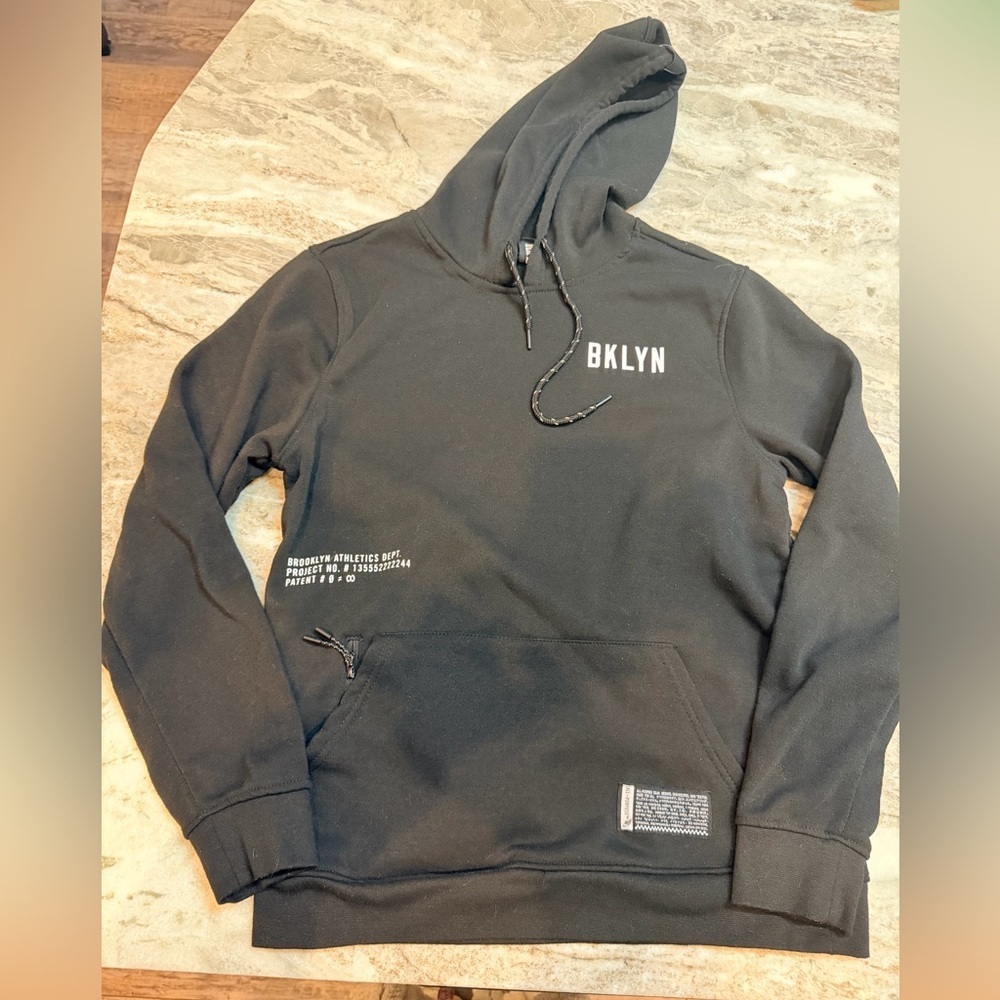 Brooklyn Athletics BKLYN Black Pullover Hoodie Medium Streetwear
